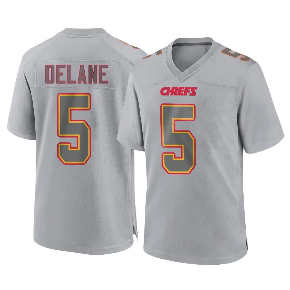 Kooe KC.Chiefs #5 Mansoor Delane Player Gray Atmosphere Fashion Game Stitched Jerseys