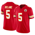 Kooe KC.Chiefs #5 Mansoor Delane Player Red Limited Vapor F.U.S.E. Home Game Stitched Jerseys