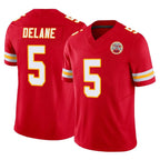 Kooe KC.Chiefs #5 Mansoor Delane Player Red Limited Vapor F.U.S.E. Home Game Stitched Jerseys