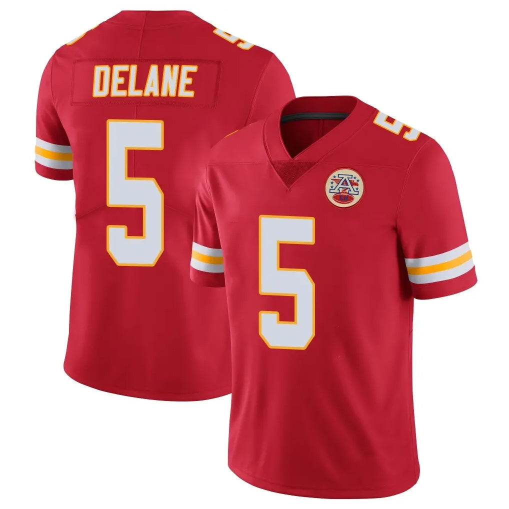 Kooe KC.Chiefs #5 Mansoor Delane Player Red Limited Vapor Untouchable Home Game Stitched Jerseys