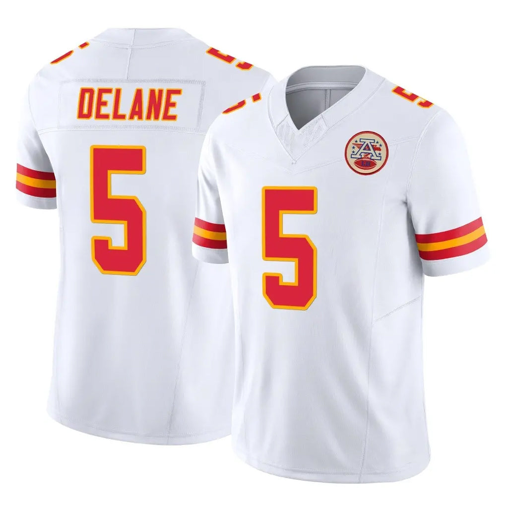 Kooe KC.Chiefs #5 Mansoor Delane Player White Limited Vapor F.U.S.E. Home Game Stitched Jerseys