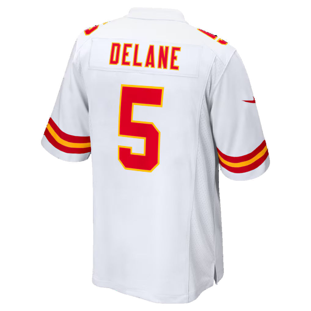 Kooe KC.Chiefs #5 Mansoor Delane White Game Stitched Jerseys