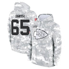 Kooe KC.Chiefs #65 Trey Smith Player Arctic Camo Salute to Service Hoodies Limited Game Stitched Jerseys