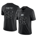 Kooe KC.Chiefs #65 Trey Smith Player Black Limited Reflective Game Stitched Jerseys