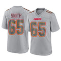 Kooe KC.Chiefs #65 Trey Smith Player Gray Atmosphere Fashion Game Stitched Jerseys