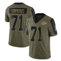 Kooe KC.Chiefs #71 Josh Simmons Player Olive Salute To Service Limited Game Stitched Jerseys