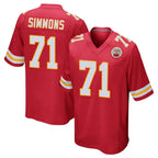 Kooe KC.Chiefs #71 Josh Simmons Player Red Home Game Stitched Jerseys