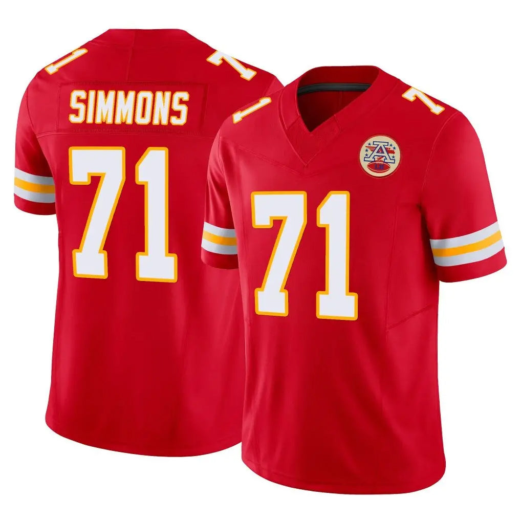 Kooe KC.Chiefs #71 Josh Simmons Player Red Limited Vapor F.U.S.E. Home Game Stitched Jerseys