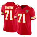 Kooe KC.Chiefs #71 Josh Simmons Player Red Limited Vapor F.U.S.E. Home Game Stitched Jerseys