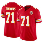 Kooe KC.Chiefs #71 Josh Simmons Player Red Limited Vapor F.U.S.E. Home Game Stitched Jerseys
