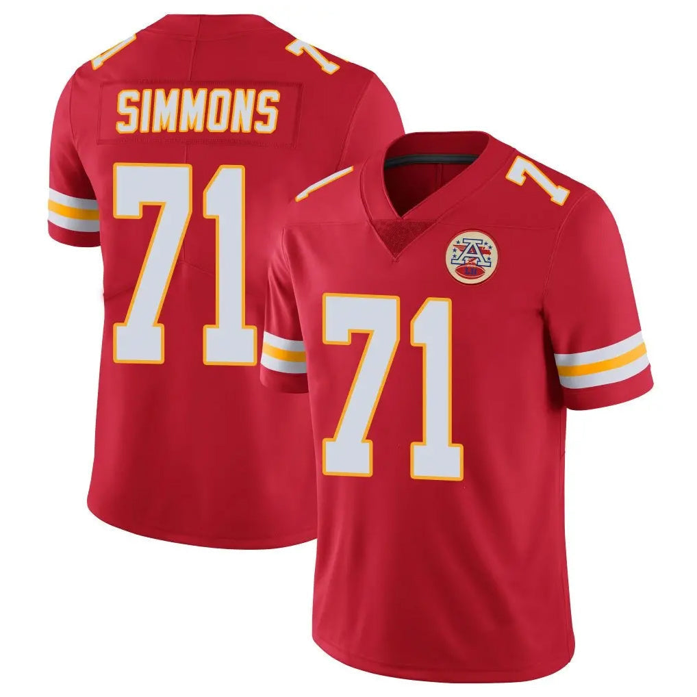 Kooe KC.Chiefs #71 Josh Simmons Player Red Limited Vapor Untouchable Home Game Stitched Jerseys