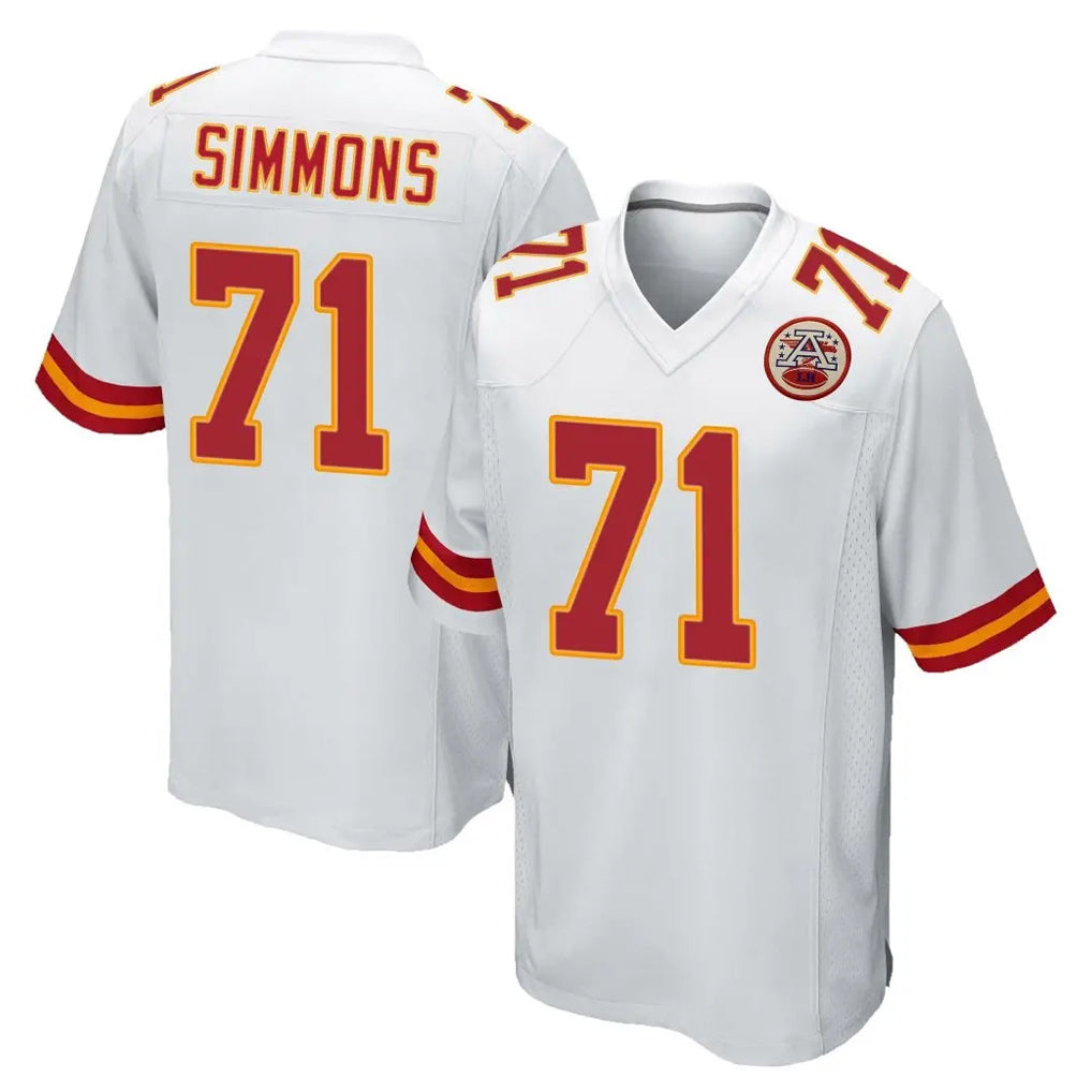 Kooe KC.Chiefs #71 Josh Simmons Player White Home Game Stitched Jerseys