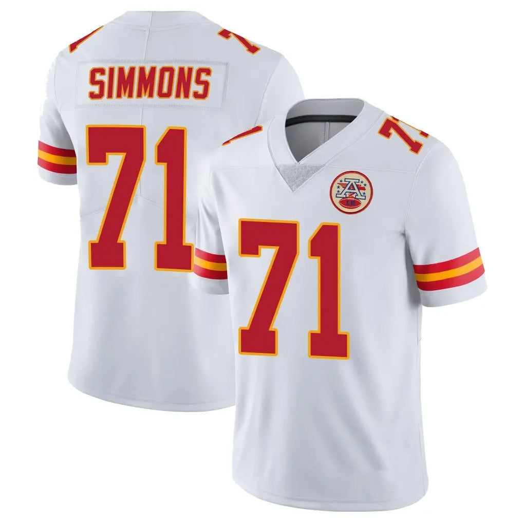 Kooe KC.Chiefs #71 Josh Simmons Player White Limited Vapor Untouchable Home Game Stitched Jerseys