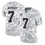 Kooe KC.Chiefs #7 Harrison Butker Player Limited Arctic Camo Salute to Service Stitched Jerseys