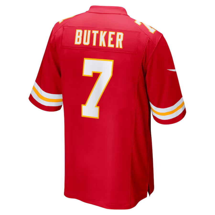 Kooe KC.Chiefs #7 Harrison Butker Player Red Home Game Stitched Jerseys