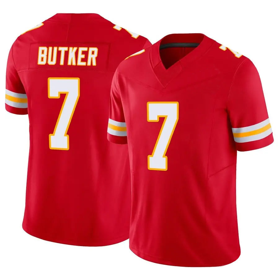 Kooe KC.Chiefs #7 Harrison Butker Player Red Vapor F.U.S.E. Limited Stitched Jerseys