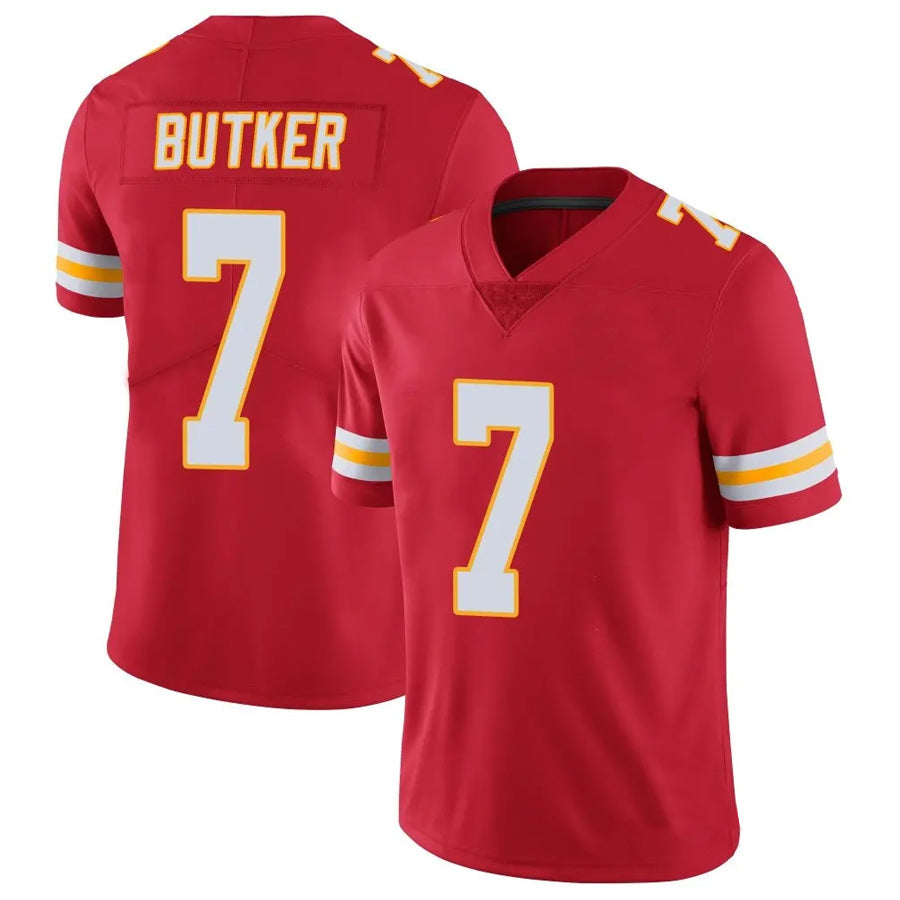 Kooe KC.Chiefs #7 Harrison Butker Player Red Vapor Limited Stitched Jerseys