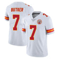 Kooe KC.Chiefs #7 Harrison Butker Player White Limited Vapor Untouchable Home Game Stitched Jerseys
