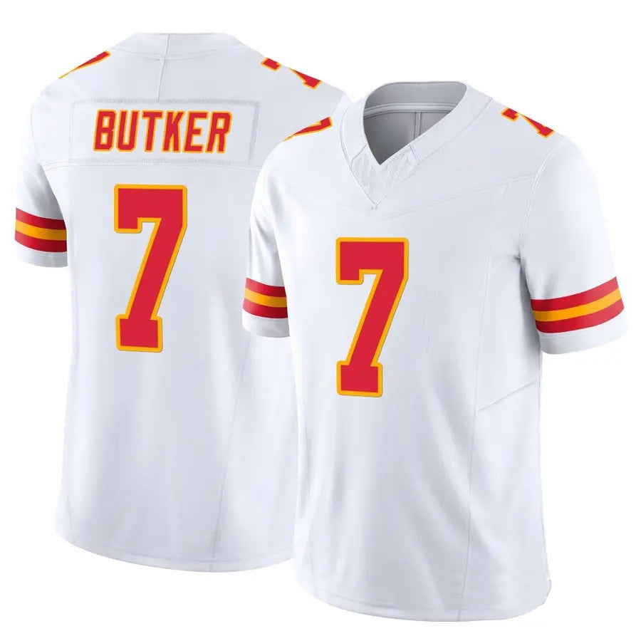 Kooe KC.Chiefs #7 Harrison Butker Player White Vapor F.U.S.E. Limited Stitched Jerseys