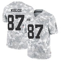 Kooe KC.Chiefs #87 Travis Kelce Player Arctic Camo Salute to Service Limited Stitched Jerseys