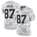 Kooe KC.Chiefs #87 Travis Kelce Player Arctic Camo Salute to Service Limited Stitched Jerseys