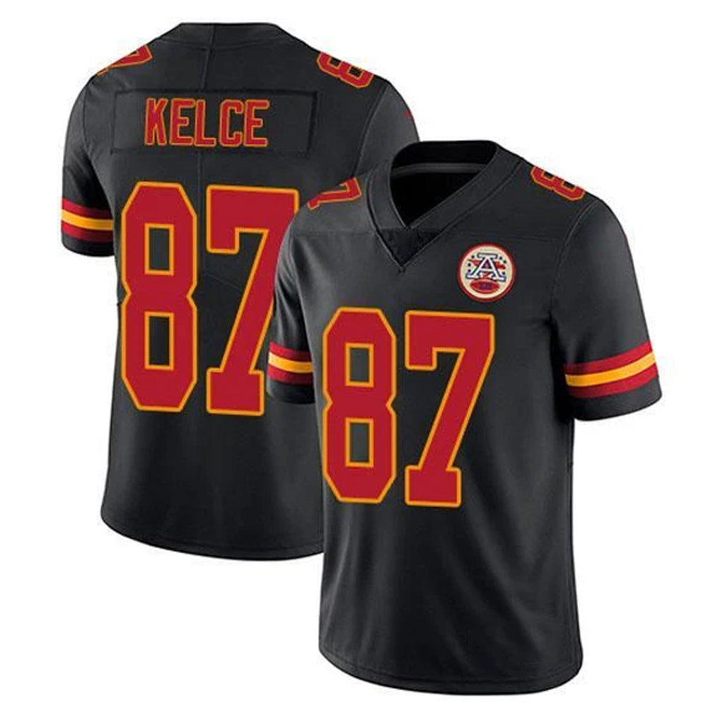 Kooe KC.Chiefs #87 Travis Kelce Player Black Limited Vapor Untouchable Home Game Stitched Jerseys