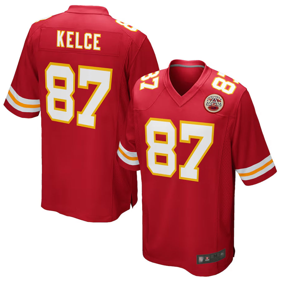 Kooe KC.Chiefs #87 Travis Kelce Player Red Team Color Game Stitched Jerseys