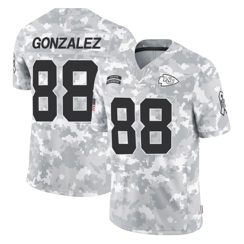 Kooe KC.Chiefs #88 Tony Gonzalez Player Arctic Camo Salute To Service Limited Game Stitched Jerseys