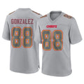 Kooe KC.Chiefs #88 Tony Gonzalez Player Gray Atmosphere Fashion Game Stitched Jerseys