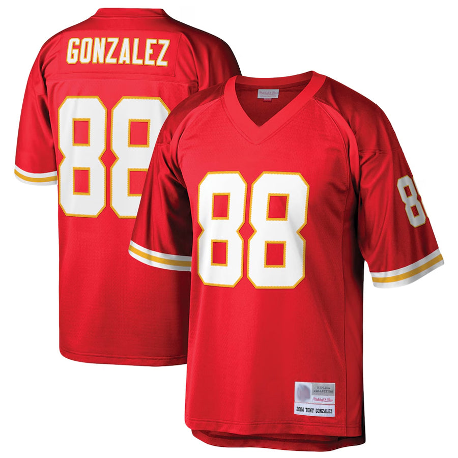 Kooe KC.Chiefs #88 Tony Gonzalez Player Mitchell & Ness Red Legacy Football Jerseys