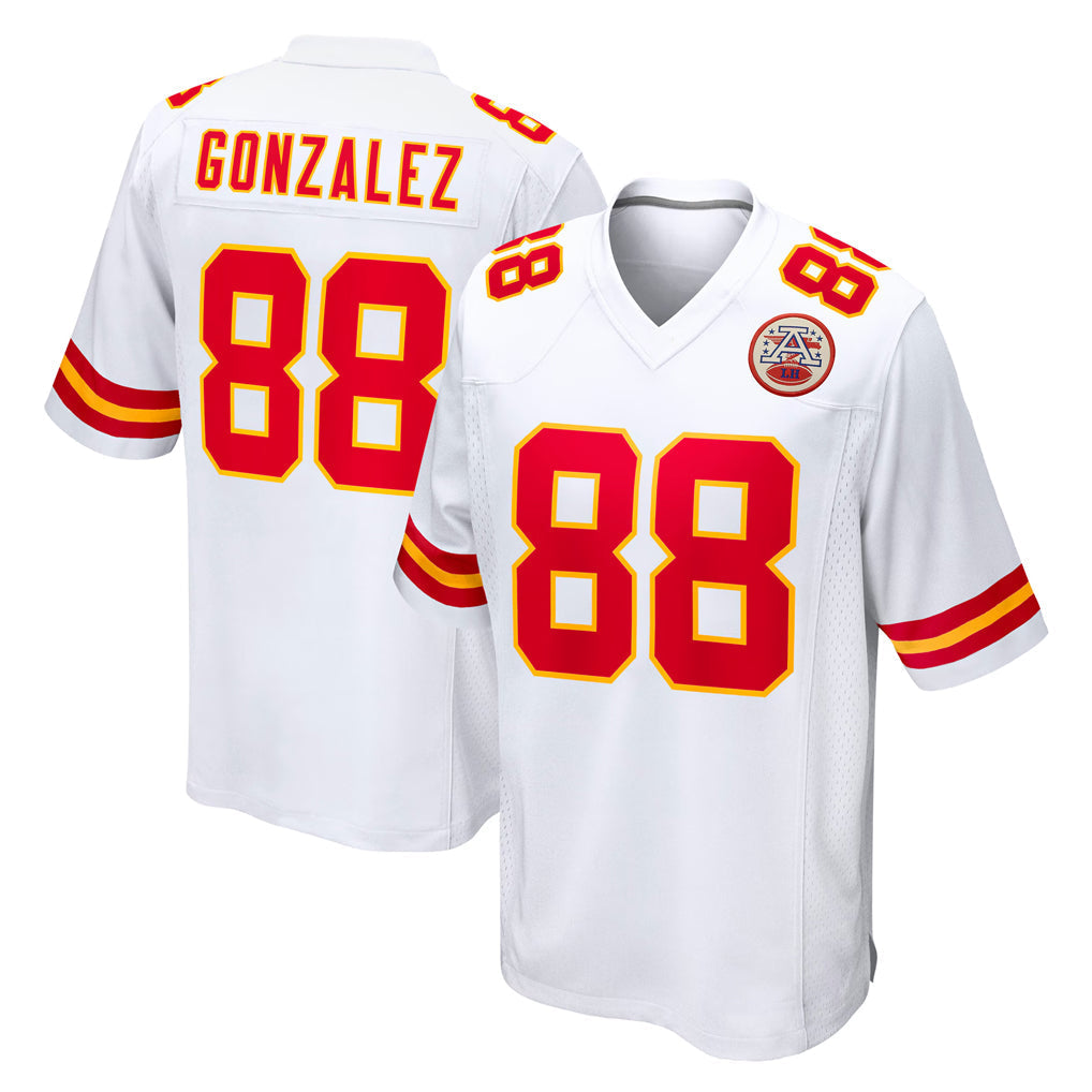 Kooe KC.Chiefs #88 Tony Gonzalez Player White Home Game Stitched Jerseys