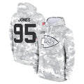 Kooe KC.Chiefs #95 Chris Jones Player Arctic Camo Salute to Service Hoodies Limited Game Stitched Jerseys