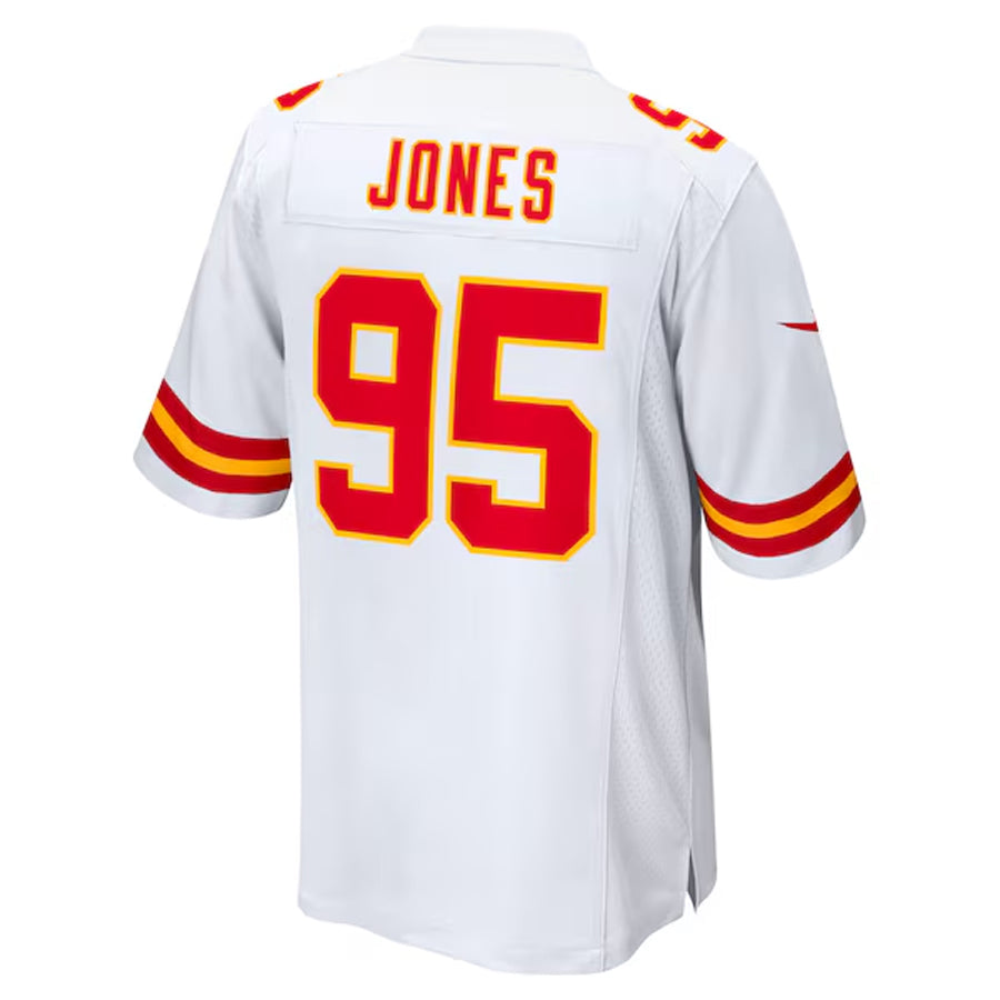 Kooe KC.Chiefs #95 Chris Jones Player White Home Game Stitched Jerseys