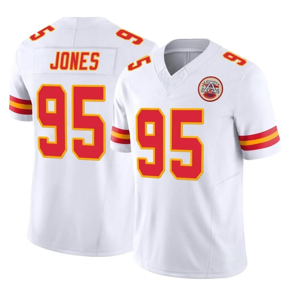 Kooe KC.Chiefs #95 Chris Jones Player White Limited Vapor F.U.S.E. Home Game Stitched Jerseys
