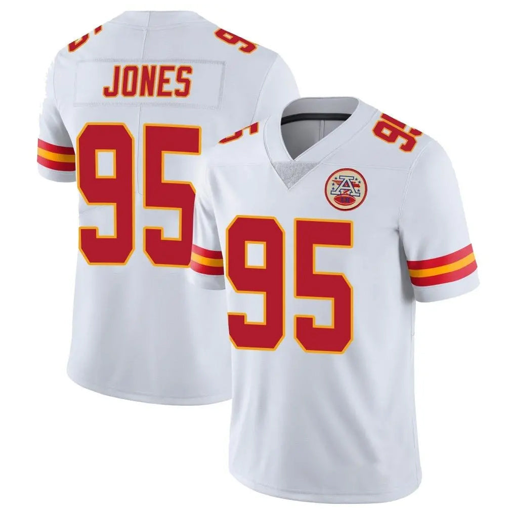Kooe KC.Chiefs #95 Chris Jones Player White Limited Vapor Untouchable Home Game Stitched Jerseys