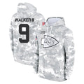 Kooe KC.Chiefs #9 Kenneth Walker III Player Arctic Camo Salute to Service Hoodies Limited Game Stitched Jerseys