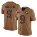 Kooe KC.Chiefs #9 Kenneth Walker III Player Brown Salute To Service Limited Stitched Jerseys