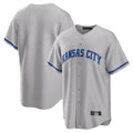 Kooe KC.Royals Gray Game Home Blank Player Stitched Jerseys