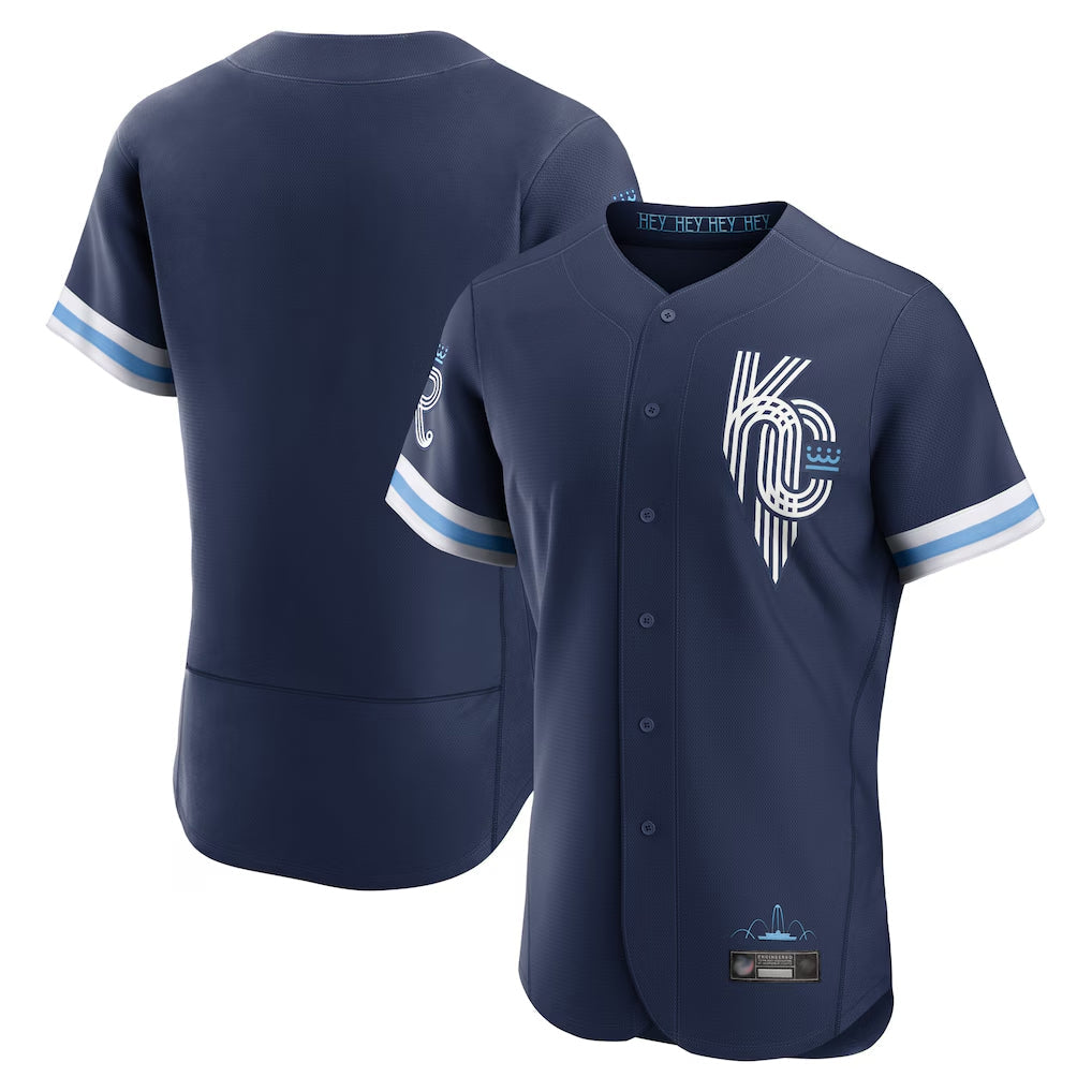 Kooe KC.Royals Navy City Connect Limited Elite Home Blank Player Stitched Jerseys