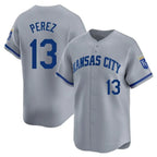 Kooe KC.Royals #13 Salvador Perez Player Gray Limited Home Stitched Jerseys