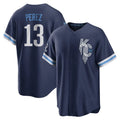 Kooe KC.Royals #13 Salvador Perez Player Navy City Connect Home Game Stitched Jerseys