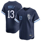 Kooe KC.Royals #13 Salvador Perez Player Navy City Connect Limited Home Stitched Jerseys