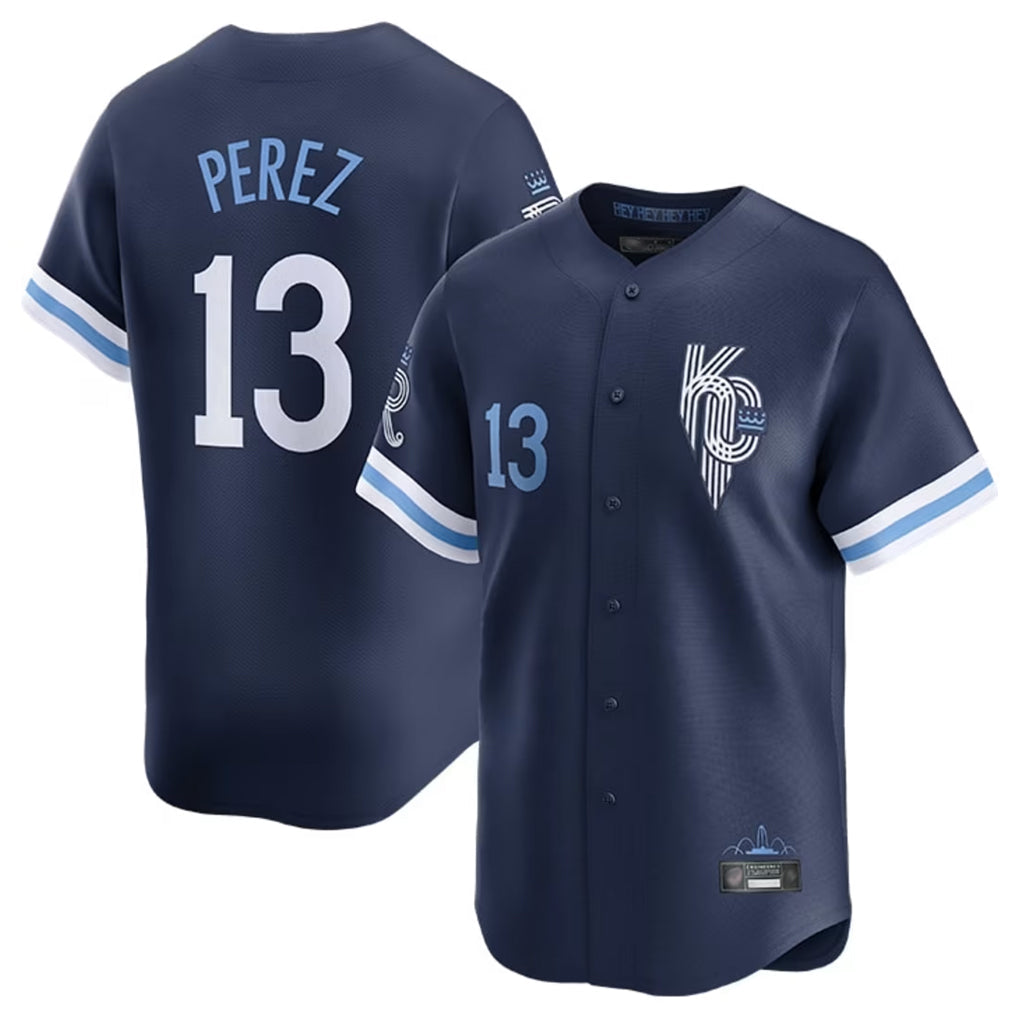 Kooe KC.Royals #13 Salvador Perez Player Navy City Connect Limited Home Stitched Jerseys