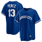 Kooe KC.Royals #13 Salvador Perez Player Royal Game Home Stitched Jerseys