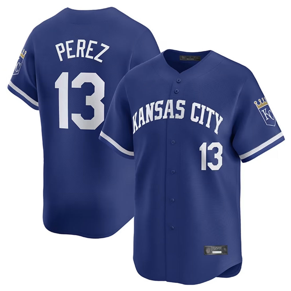 Kooe KC.Royals #13 Salvador Perez Player Royal Limited Home Stitched Jerseys