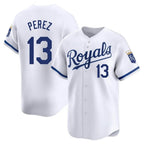 Kooe KC.Royals #13 Salvador Perez Player White Alt Limited Home Stitched Jerseys