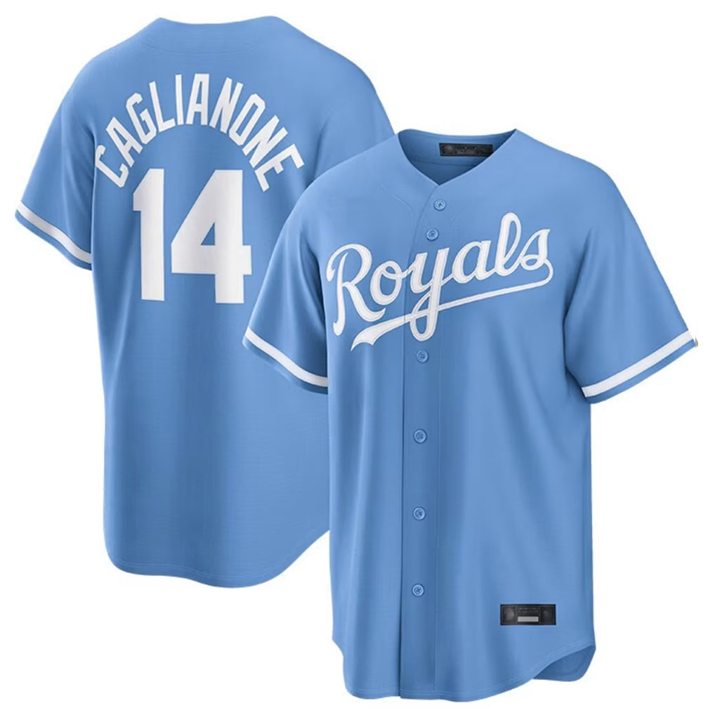 Kooe KC.Royals #14 Jac Caglianone Player Light Blue Home Game Stitched Jerseys