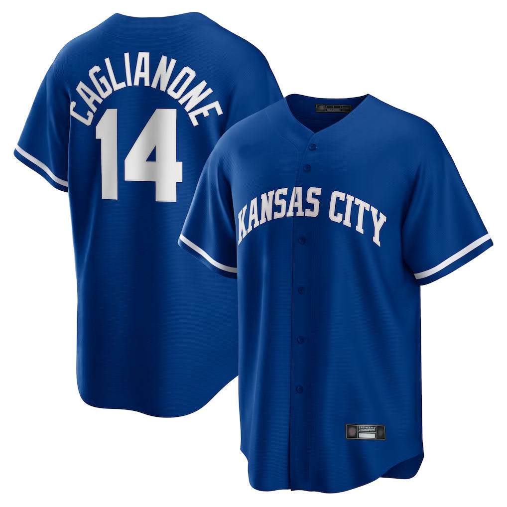Kooe KC.Royals #14 Jac Caglianone Player Royal Game Home Stitched Jerseys