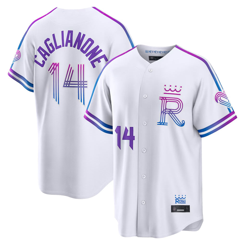 Kooe KC.Royals #14 Jac Caglianone Player White 2026 City Connect Limited Home Stitched Jerseys