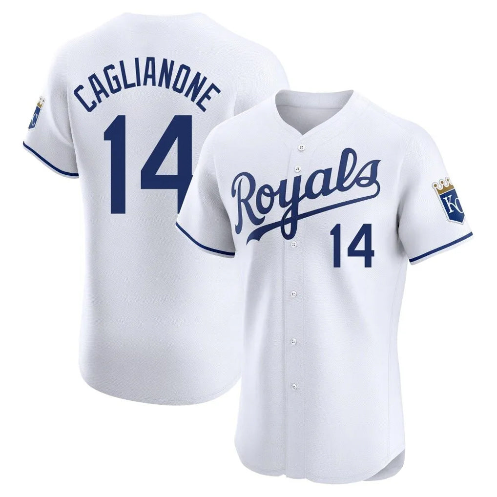 Kooe KC.Royals #14 Jac Caglianone Player White Alt Limited Elite Home Stitched Jerseys